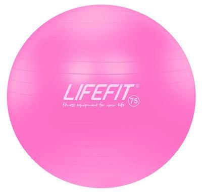 Gymnastický míč LIFEFIT ANTI-BURST 75 cm, růžový, 75 cm, růžová - 1