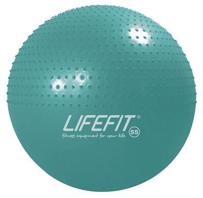 Gymnastický masážní míč LIFEFIT MASSAGE BALL 55 cm, tyrkysová