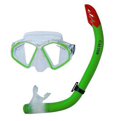Potápěčský set Calter, SENIOR-zelená (šnorchl+brýle)