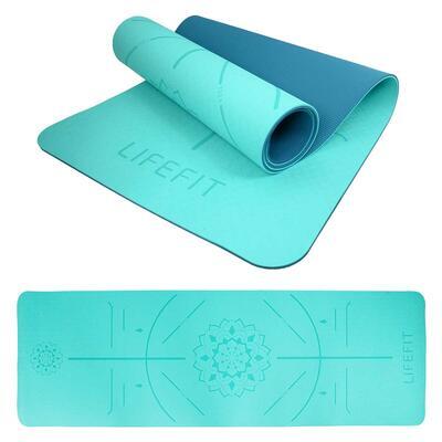 Podložka Yoga mat Relax Duo Lifefit 183x58cm 0,6cm tyrkysová - 1