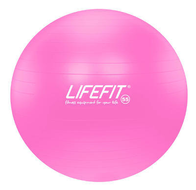 Gymnastický míč LIFEFIT ANTI-BURST 55 cm, růžový, 55 cm, růžová - 1
