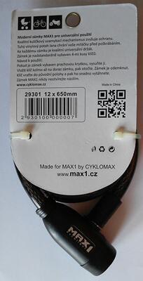 zámek lanko MAX1 Golem 650x12 mm 4klíče - 3