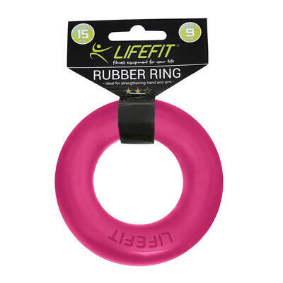 Kroužek posilovací, Posilovač prstů LIFEFIT RUBBER RING růžový - 3