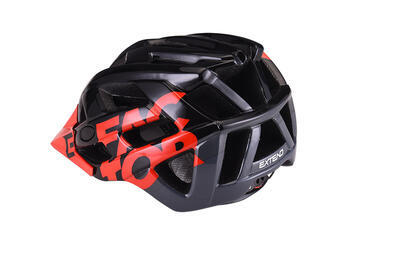 Helma cyklistická Extend Factor černá-červená šedá, vel. S-M(55-58cm) - 4