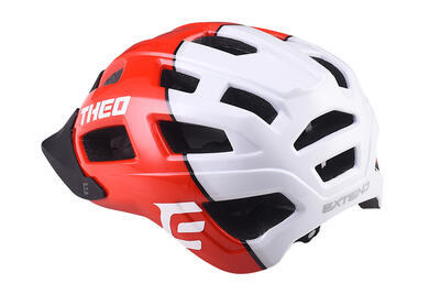 Helma cyklistická Extend Theo červená-bílá, vel. M/L(58-62cm) - 4
