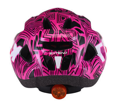 Helma cyklistická Extend Trix labirint pink, vel. XS/S (48-52cm) - 4