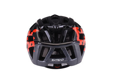 Helma cyklistická Extend Factor černá-červená šedá, vel. S-M(55-58cm) - 5